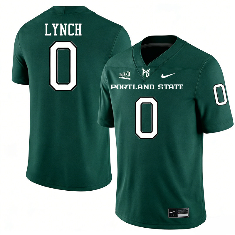 Portland State Vikings #0 Jaylen Lynch College Footbaall Jerseys,Uniforms Stitched-Green